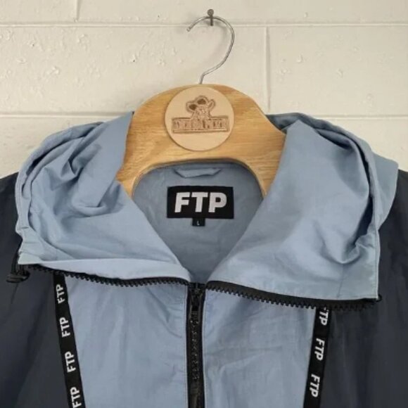 FTP Fck The Population Blue Pullover Windbreaker Jacket Men's Large - Picture 2 of 5